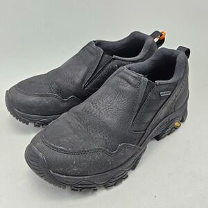 Merrell Moab Speed Thermo Mid Waterproof Slip On Black Leather Shoes J037400 10